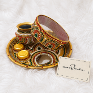 Meenakari Pooja Thali Set